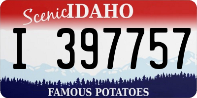 ID license plate I397757