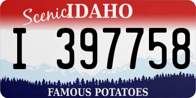 ID license plate I397758