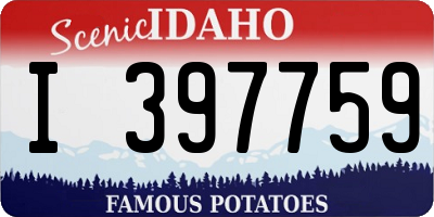 ID license plate I397759