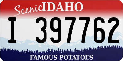 ID license plate I397762