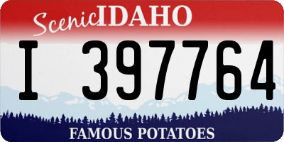 ID license plate I397764