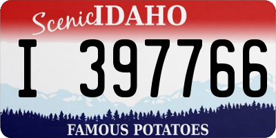 ID license plate I397766