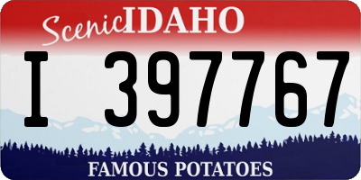 ID license plate I397767