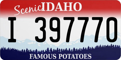 ID license plate I397770