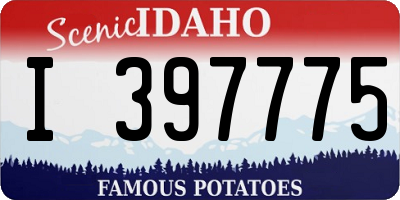 ID license plate I397775