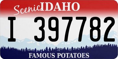ID license plate I397782