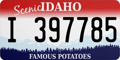 ID license plate I397785