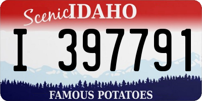 ID license plate I397791