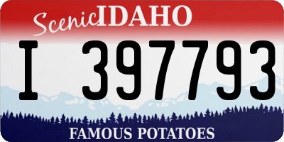 ID license plate I397793