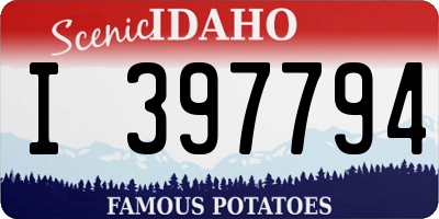 ID license plate I397794