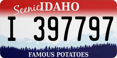 ID license plate I397797