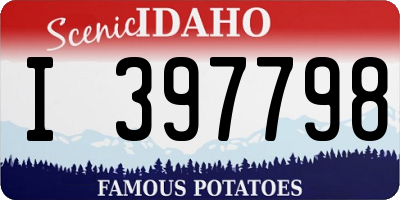 ID license plate I397798