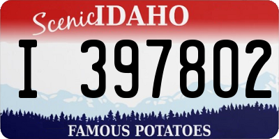 ID license plate I397802