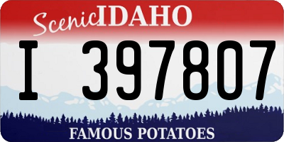 ID license plate I397807