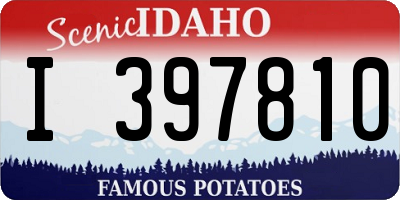 ID license plate I397810
