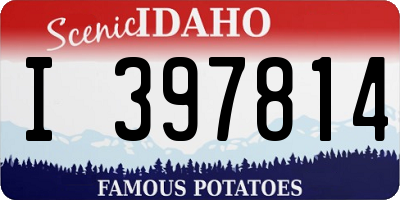 ID license plate I397814