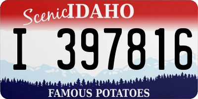ID license plate I397816