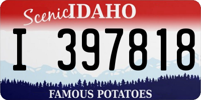 ID license plate I397818