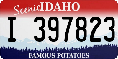 ID license plate I397823