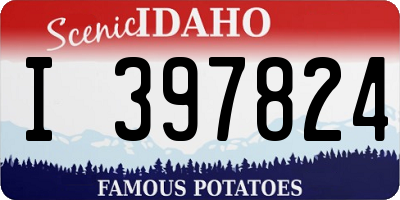 ID license plate I397824