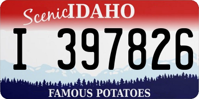 ID license plate I397826