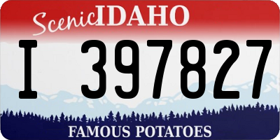 ID license plate I397827