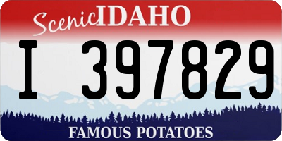 ID license plate I397829