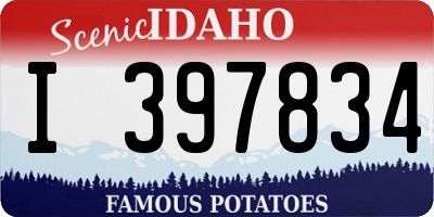 ID license plate I397834