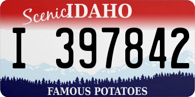 ID license plate I397842