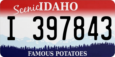 ID license plate I397843