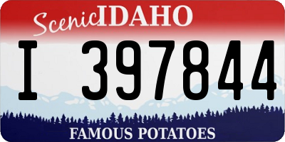 ID license plate I397844