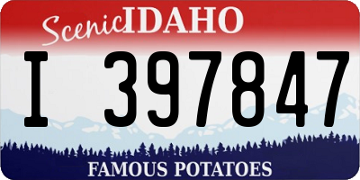 ID license plate I397847