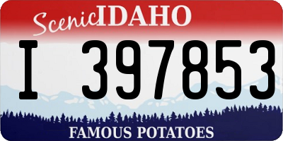ID license plate I397853