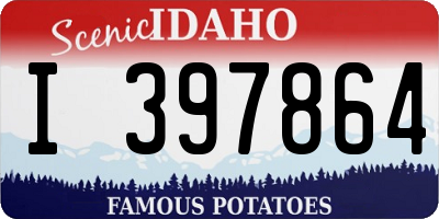 ID license plate I397864