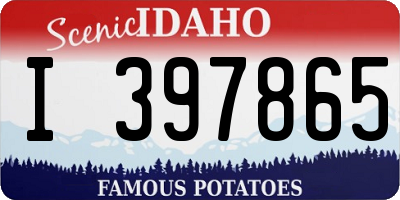 ID license plate I397865