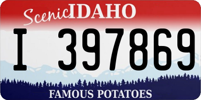 ID license plate I397869