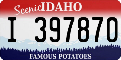 ID license plate I397870