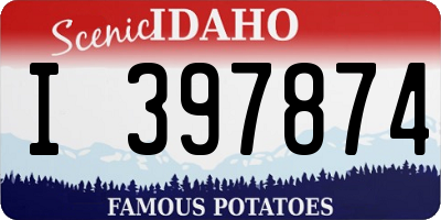 ID license plate I397874
