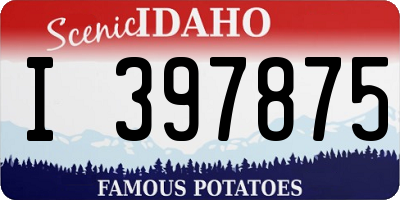 ID license plate I397875