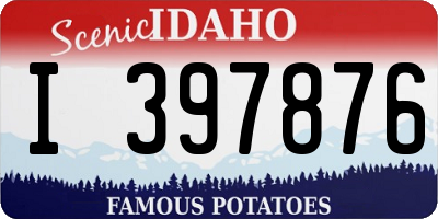 ID license plate I397876