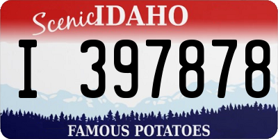 ID license plate I397878