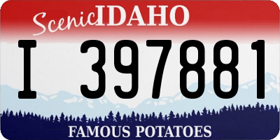 ID license plate I397881