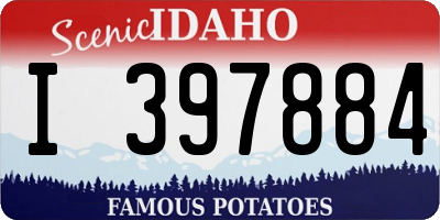 ID license plate I397884