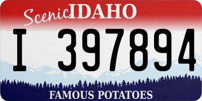 ID license plate I397894