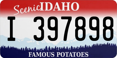 ID license plate I397898