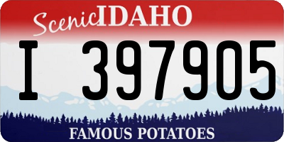 ID license plate I397905