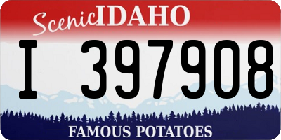 ID license plate I397908