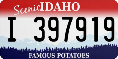 ID license plate I397919