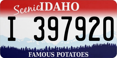 ID license plate I397920