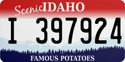 ID license plate I397924